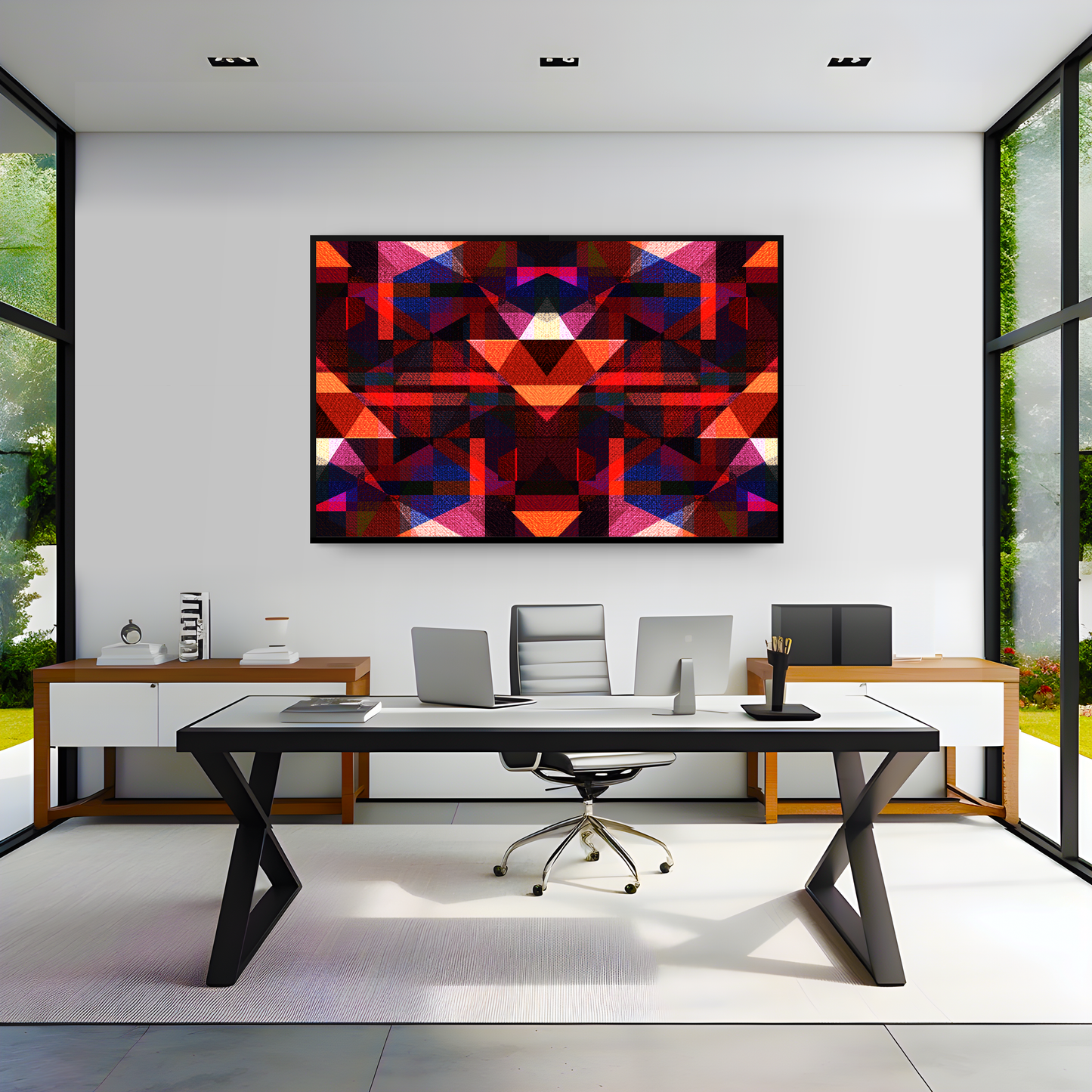[scene:office] Homeofficescene 72X48 Fractalcolor Red Artwork — homeofficescene_72x48_fractalcolor_red_artwork_2500x2500.png