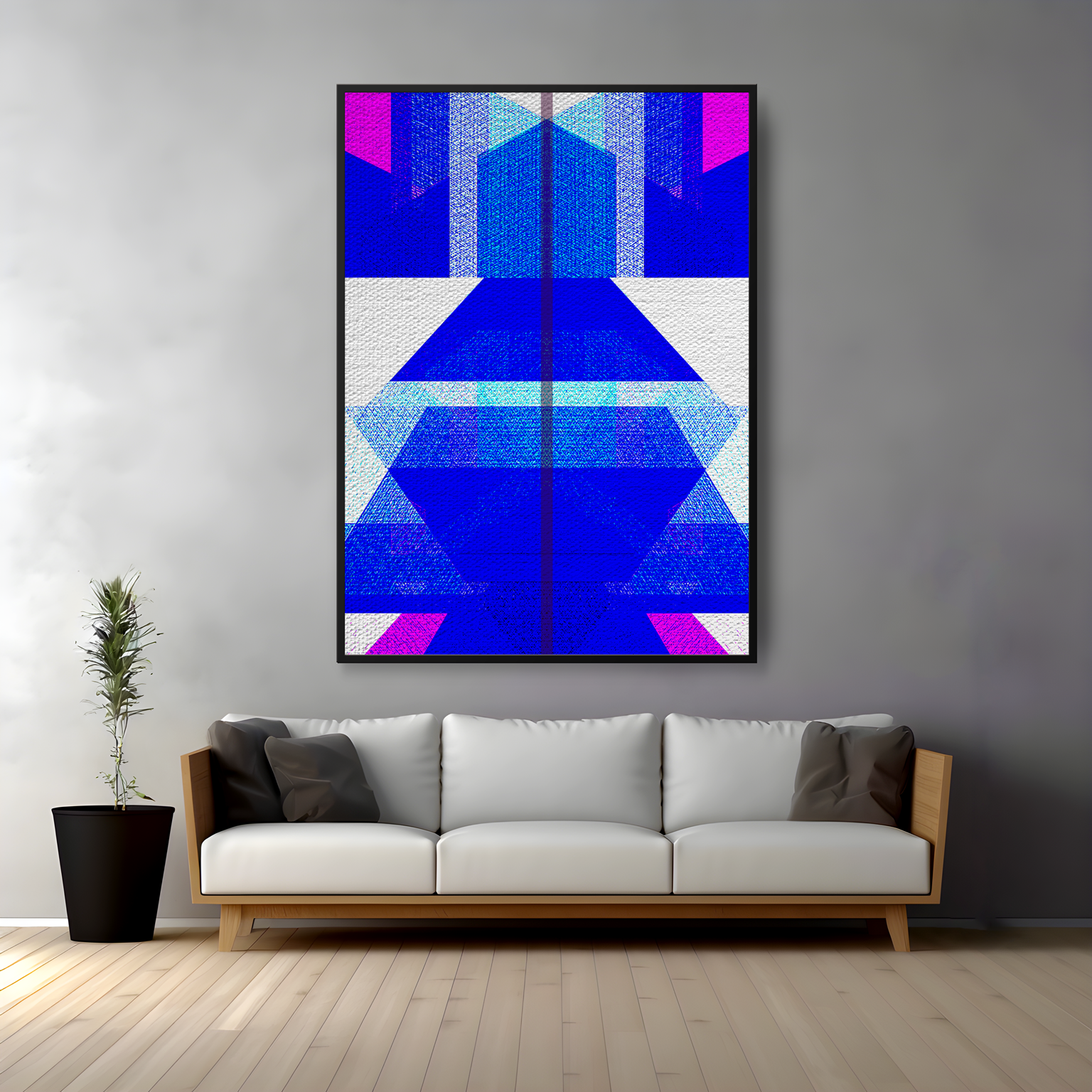 [scene:living-room] Homescenelivingroom Artworks Geometric Symmerty 02 — homescenelivingroom_artworks_geometric_symmerty_02_1536x1536.png
