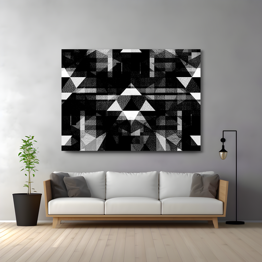 [scene:living-room] Homescenelivingroom Two Artworks Fractalnoir — homescenelivingroom_two_artworks_fractalnoir_1536x1536.png