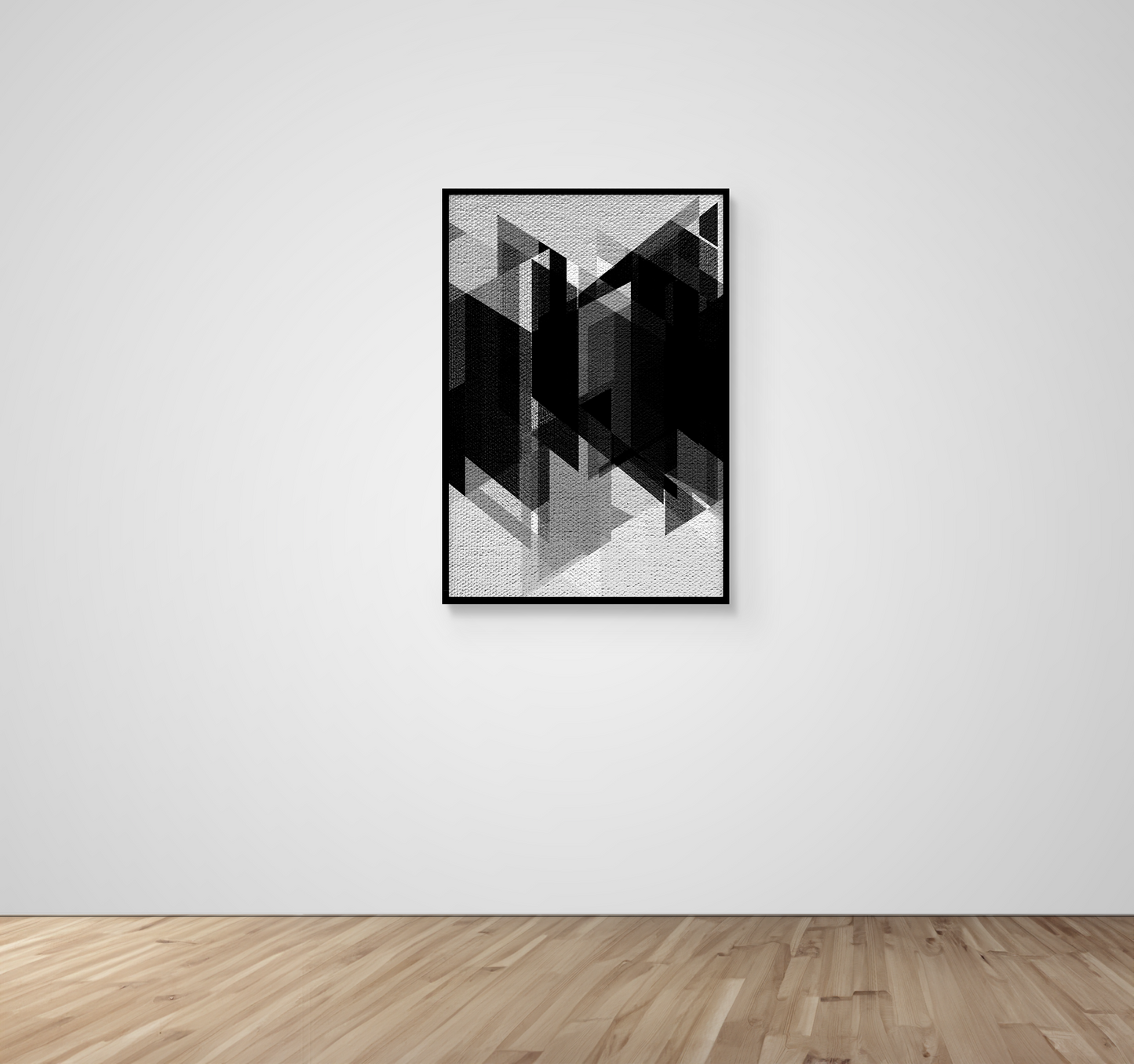 Abstract Art, Wall Art, Ready-To-Hang, Noir Mosaic no2, Mosaic, Frame Size-24x36, Frame Color-Black,Frame Style-Thin Floating Frame, VividWalls, Artwork