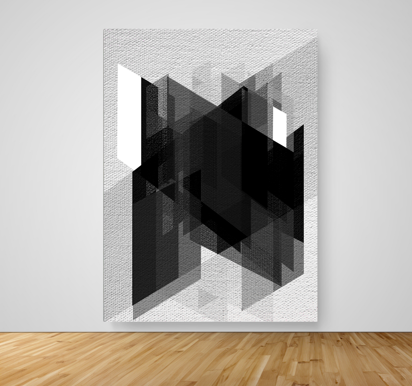 Abstract Art, Wall Art, Ready-To-Hang, Noir Mosaic no3, Mosaic, -53x72, Frame Color-NA,Frame Style-Thin Floating Frame, VividWalls, Artwork