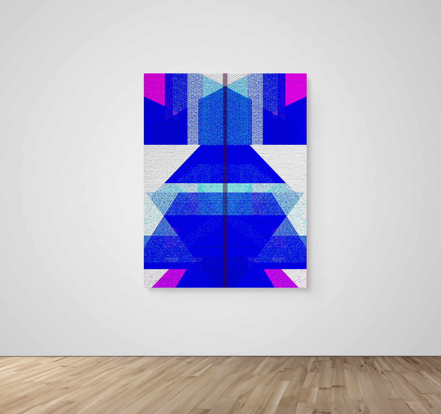 Abstract Art, Wall Art, Ready-To-Hang, Royal Kimono, Geometric Symmetry, Frame Size-36x54, Frame Color-NA,Frame Style-Thin Floating Frame, VividWalls, Artwork