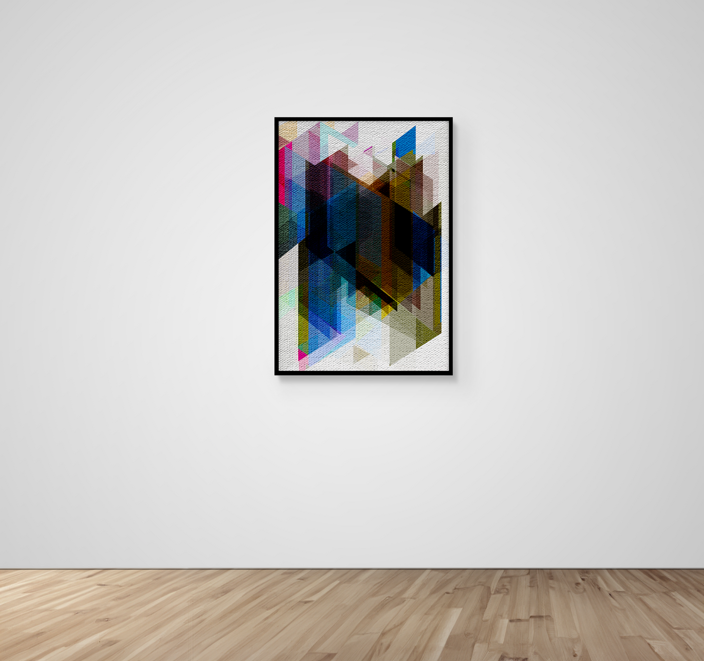 Abstract Art, Wall Art, Ready-To-Hang, Vivid Mosaic no7, Mosaic, Frame Size-24x36, Frame Color-Black,Frame Style-Thin Floating Frame, VividWalls, Artwork