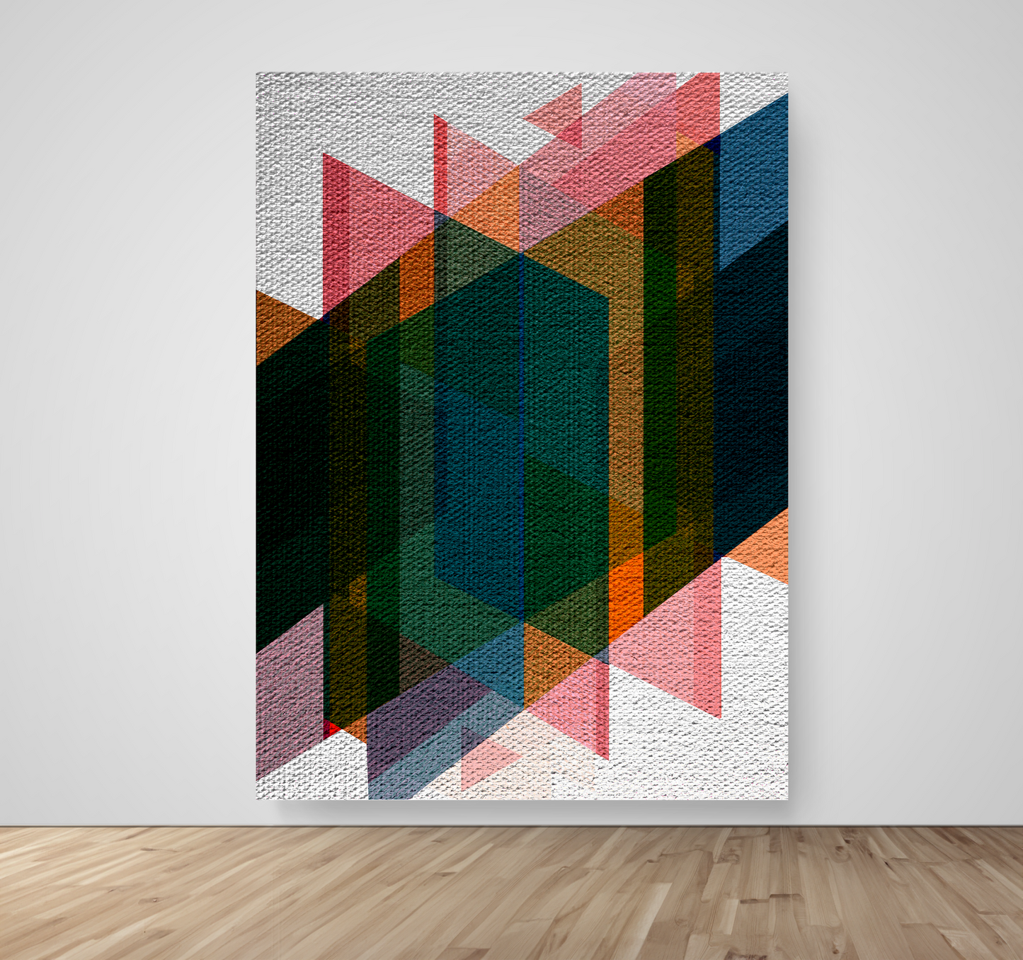 Abstract Art, Wall Art, Ready-To-Hang, Earthy Weave, Vivid Layers, Frame Size-53x72, Frame Color-NA,Frame Style-Thin Floating Frame, VividWalls, Artwork