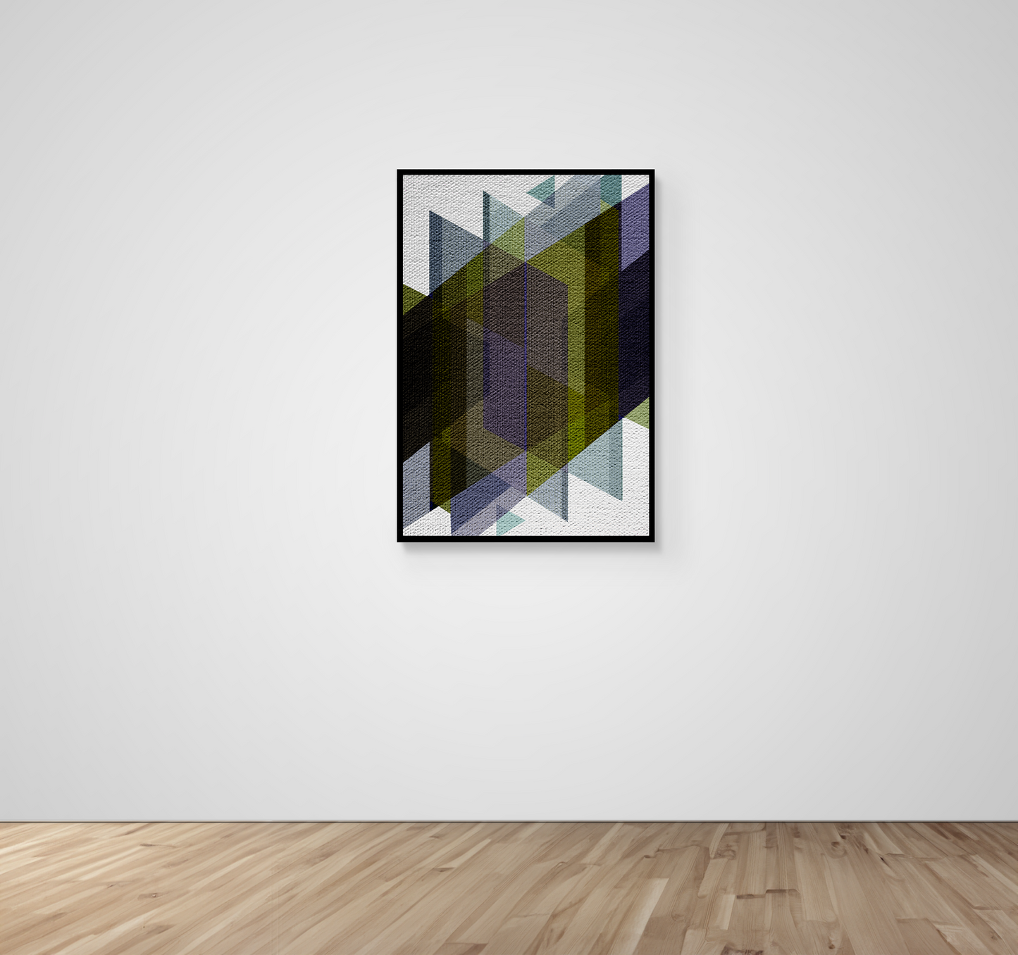 Abstract Art, Wall Art, Ready-To-Hang, Olive Weave, Vivid Layers, Frame Size-24x36, Frame Color-Black,Frame Style-Thin Floating Frame, VividWalls, Artwork