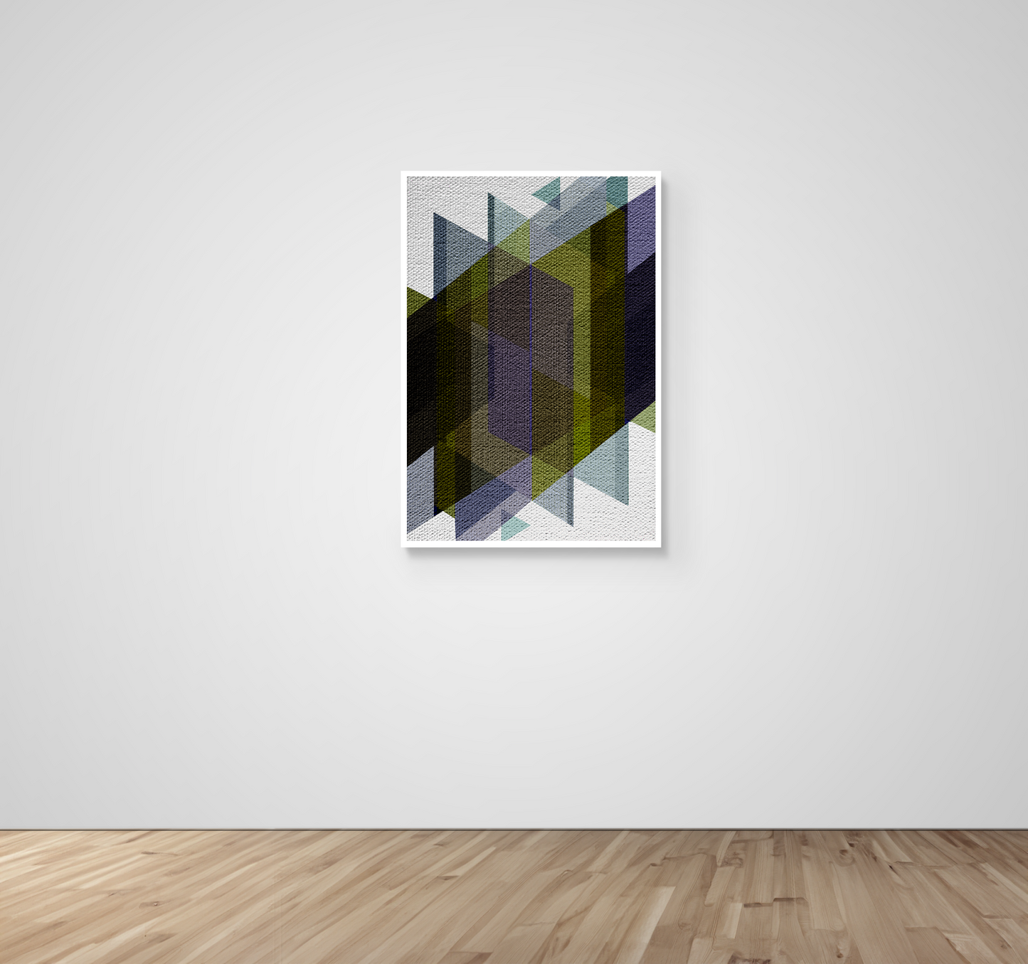 Abstract Art, Wall Art, Ready-To-Hang, Olive Weave, Vivid Layers, Frame Size-24x36, Frame Color-White,Frame Style-Thin Floating Frame, VividWalls, Artwork