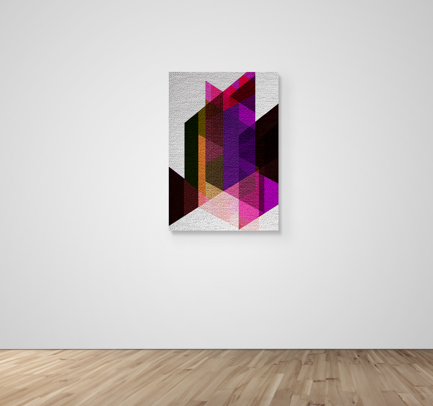 Abstract Art, Wall Art, Ready-To-Hang, Parallelogram Illusion no1, Geometric Intersect, Frame Size-24x26, Frame Color-NA,Frame Style-Thin Floating Frame, VividWalls, Artwork