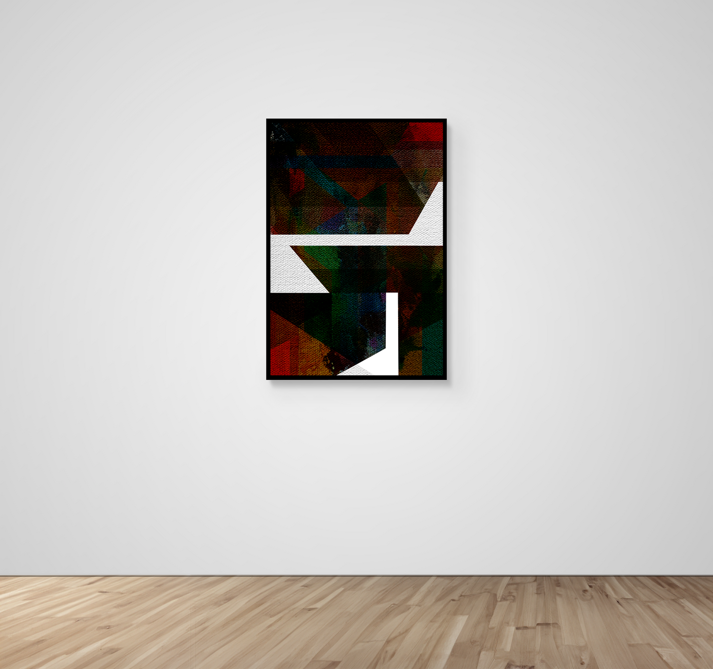 Abstract Art, Wall Art, Ready-To-Hang, Space & Form no1, Resonant Structure, Frame Size-24x36, Frame Color-Black,Frame Style-Thin Floating Frame, VividWalls, Artwork