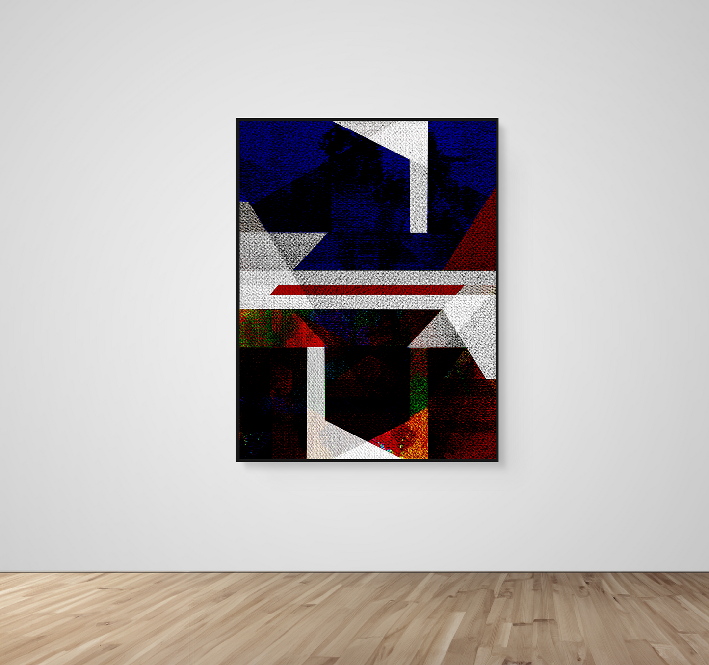 Abstract Art, Wall Art, Ready-To-Hang, Space & Form no4, Resonant Structure, Frame Size-36x48, Frame Color-Black,Frame Style-Thin Floating Frame, VividWalls, Artwork