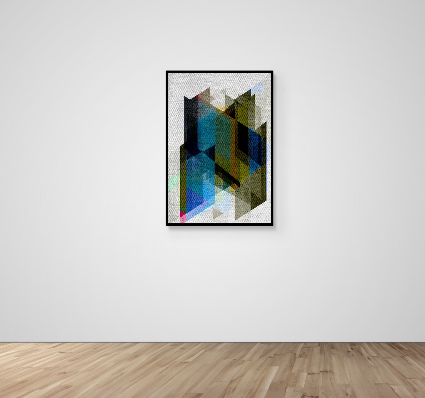 Abstract Art, Wall Art, Ready-To-Hang, Vivid Mosaic no4, Mosaic, Frame Size-24x36, Frame Color-Black,Frame Style-Thin Floating Frame, VividWalls, Artwork