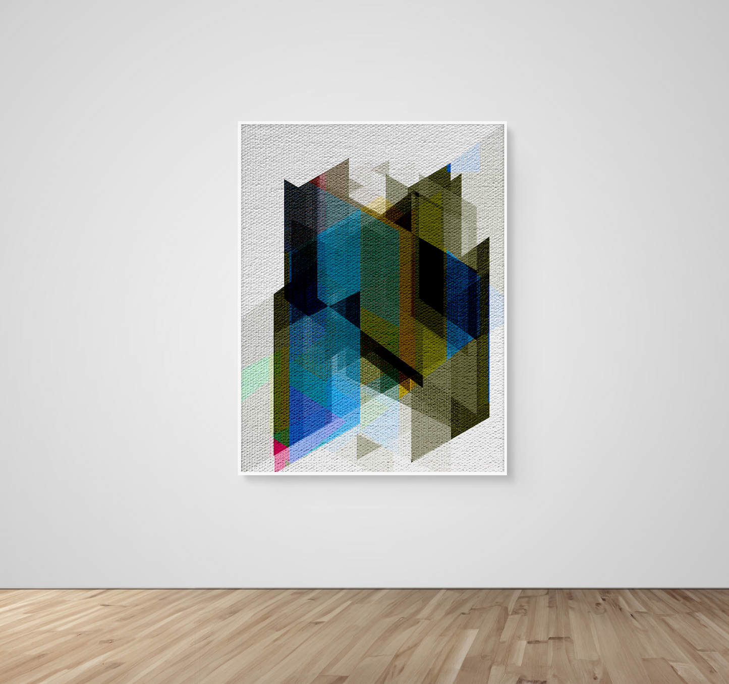 Abstract Art, Wall Art, Ready-To-Hang, Vivid Mosaic no4, Mosaic, Frame Size-36x48, Frame Color-White,Frame Style-Thin Floating Frame, VividWalls, Artwork