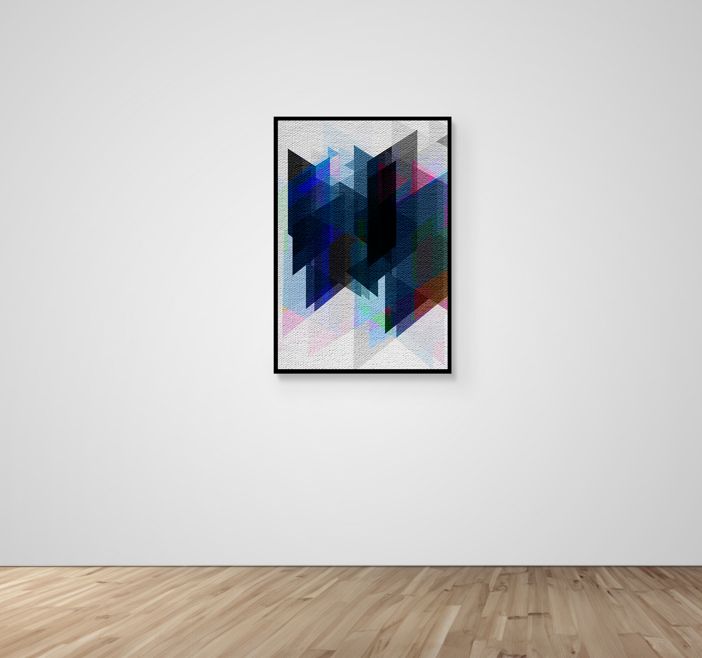 Abstract Art, Wall Art, Ready-To-Hang, Vivid Mosaic no2, Mosaic, Frame Size-24x36, Frame Color-Black,Frame Style-Thin Floating Frame, VividWalls, Artwork