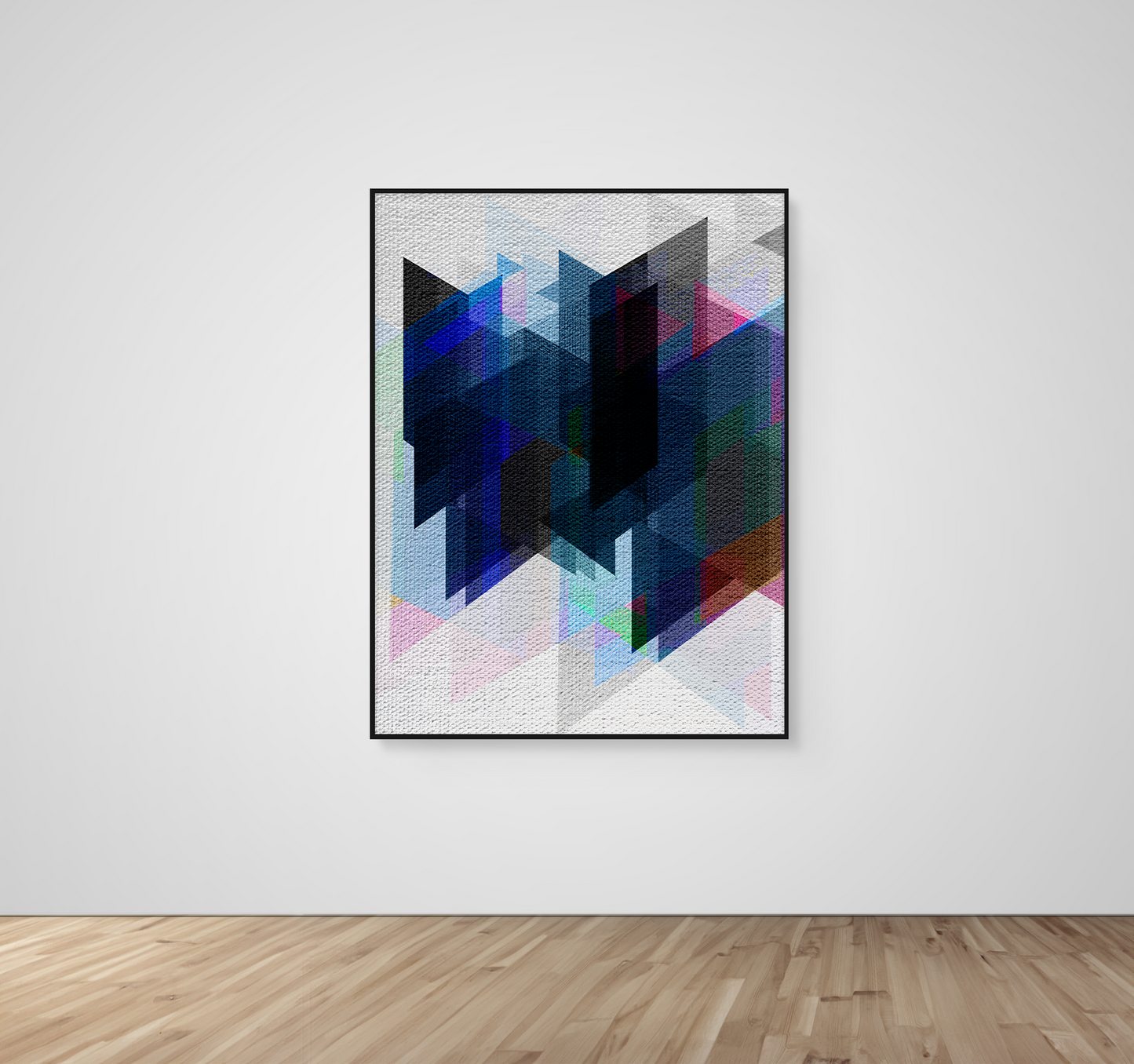 Abstract Art, Wall Art, Ready-To-Hang, Vivid Mosaic no2, Mosaic, Frame Size-36x48, Frame Color-Black,Frame Style-Thin Floating Frame, VividWalls, Artwork